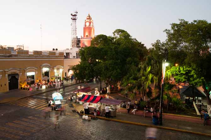 Plaza Grande, Merida Journey from Belize to Mexico