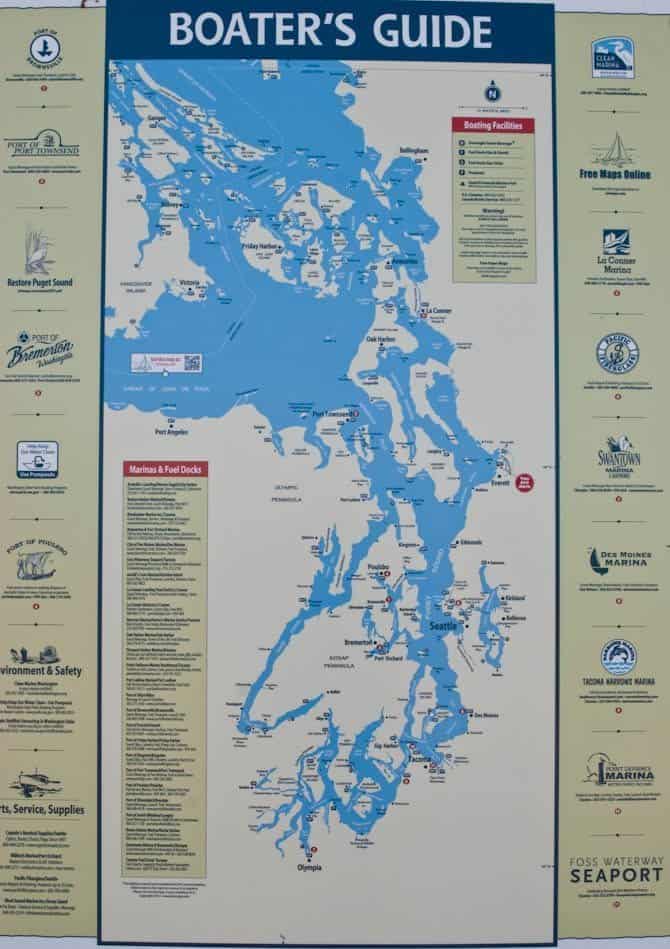 Map of the Puget Sound and Jetty Island