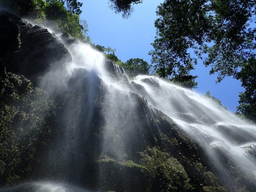 close up shot of Kawasan Waterfall