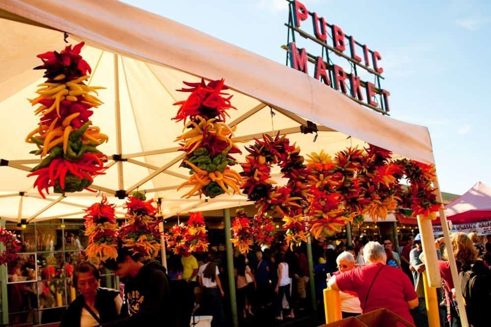 Pike Place Market sign in Seattle