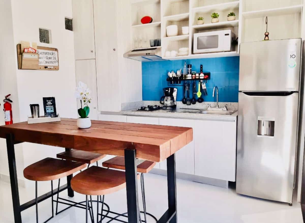 Kitchen of a Airbnb in Cancun
