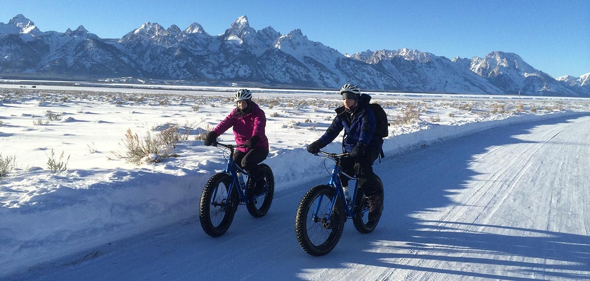 People riding fat tire bikes 