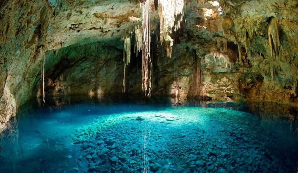 Inside a cave Cenotes