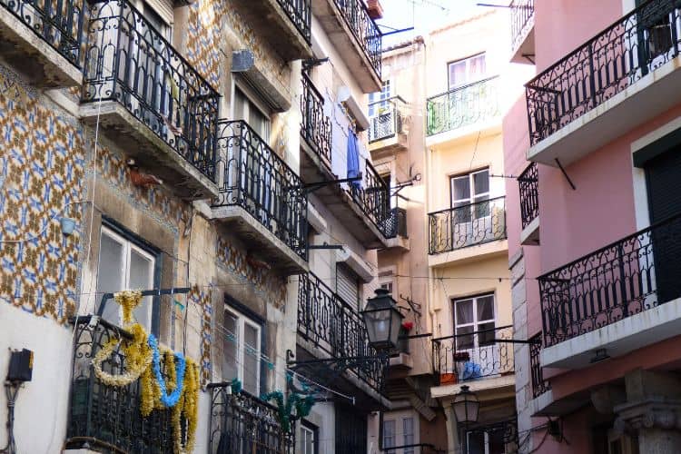 atmospheric streets of Alfama Lisbon